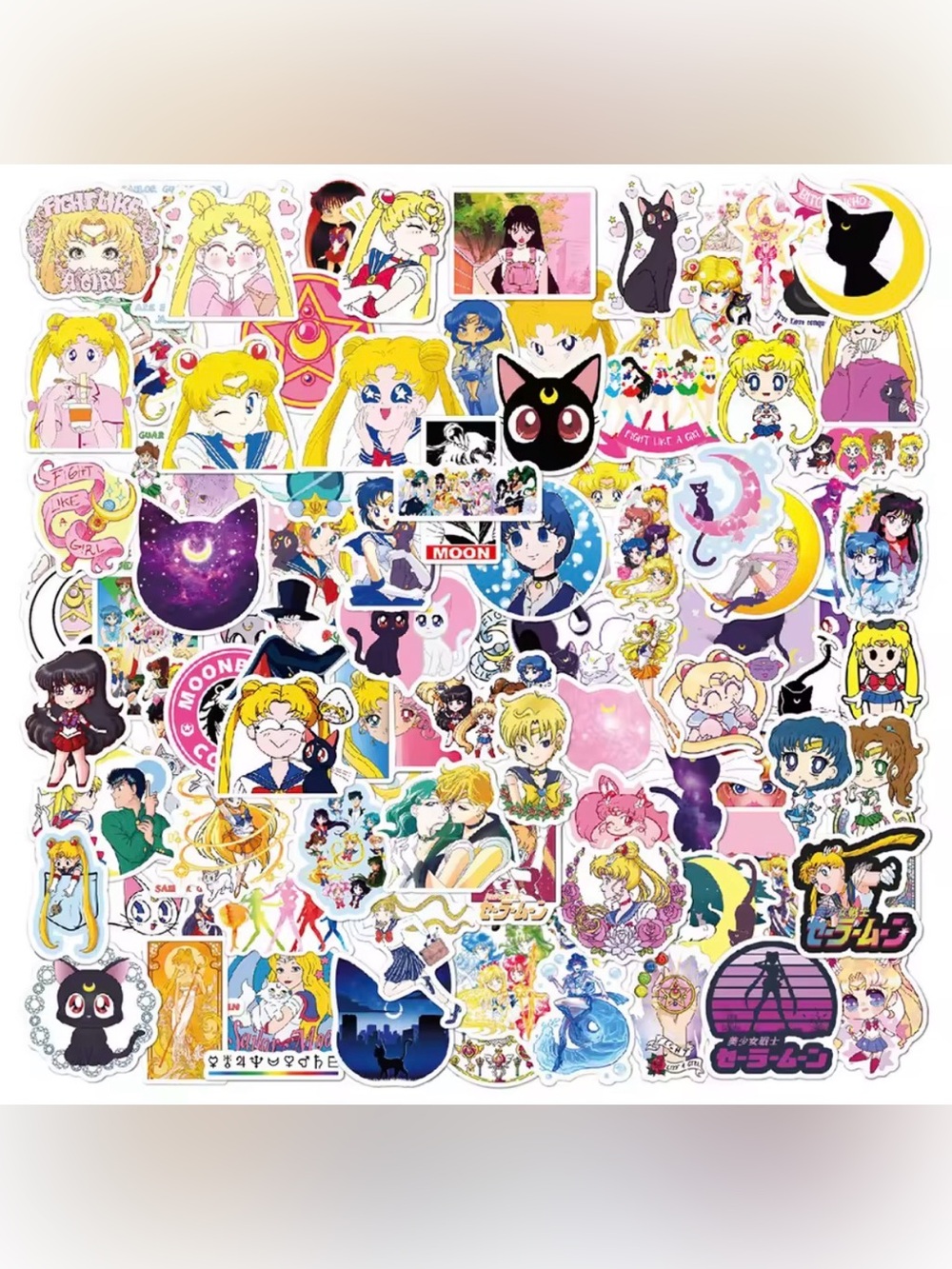 Sailor Moon 20 Pack Vinyl Matte Stickers Anime Kawaii Decals
